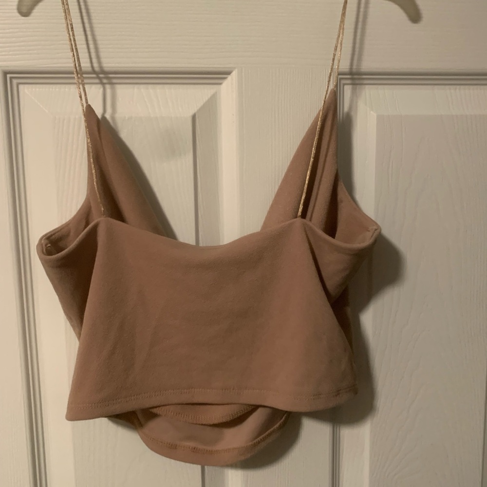 Mind Code tan top - Picture 3 of 4